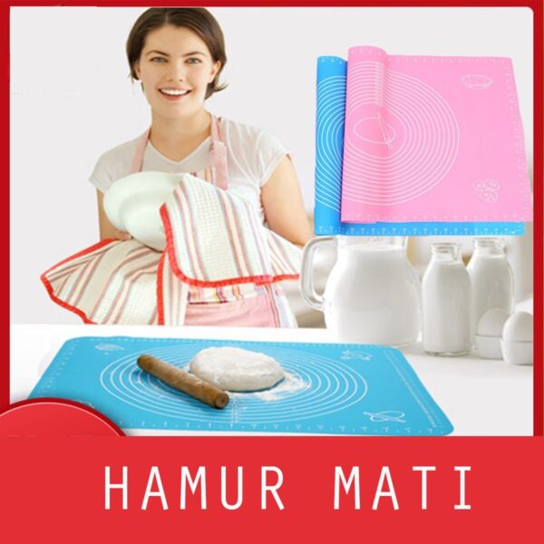 30*40 cm Hamur Matı Silikon Ölçekli Kullanımı Kolay Hamur Açma Matı (K0) - Görsel 4
