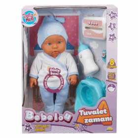 Çocuk 30011 Bebelou Tuvalet Zamanı Sesli Bebek Seti 35 cm -Sunman
