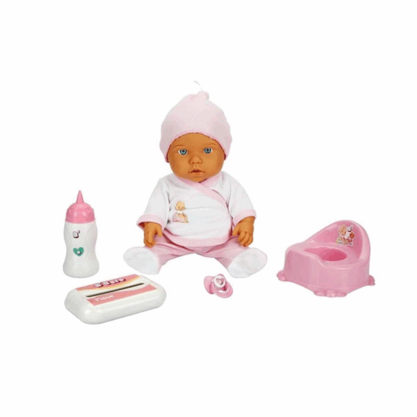 Çocuk 30011 Bebelou Tuvalet Zamanı Sesli Bebek Seti 35 cm -Sunman - Görsel 3