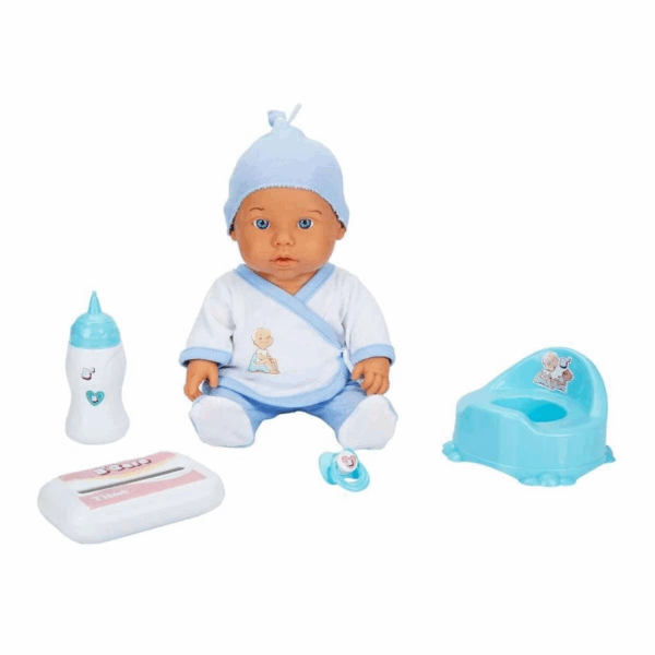 Çocuk 30011 Bebelou Tuvalet Zamanı Sesli Bebek Seti 35 cm -Sunman - Görsel 4