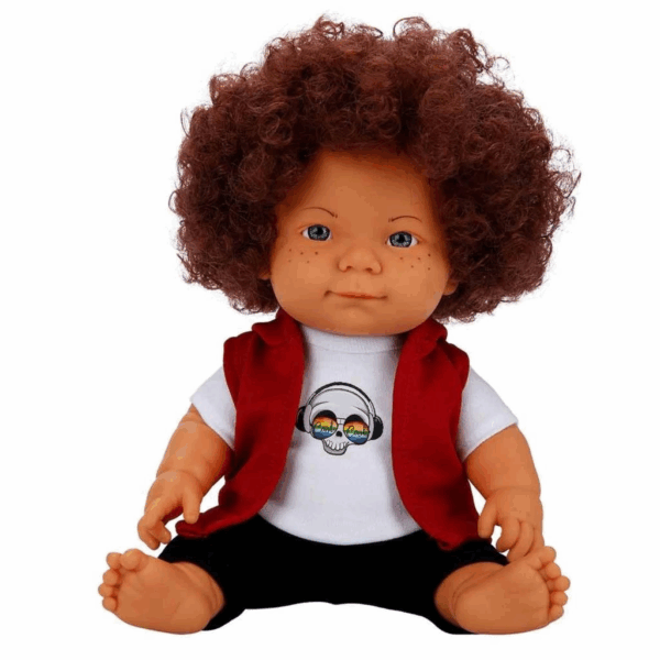 Çocuk 30151 Sunman, Curly Kıvırcık Saçlı Bebek 35 cm - Görsel 4