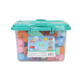 3066 Play Blox Pastel Blok Yapı Oyuncakları 56 Parça ,Kovalı ,1 Yaş ve Üzeri