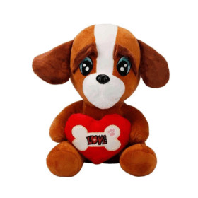 Çocuk 3183 Sunman, Kalpli Peluş Köpek 30 cm