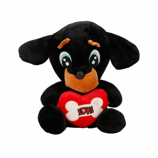 Çocuk 3183 Sunman, Kalpli Peluş Köpek 30 cm - Görsel 2
