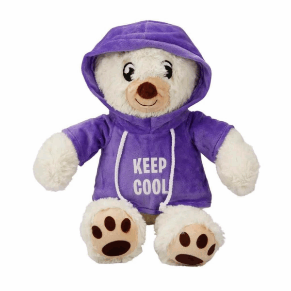 Çocuk 3192 Kapüşonlu Peluş Ayı 30 cm -Sunman - Görsel 2