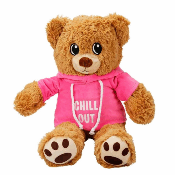 Çocuk 3192 Kapüşonlu Peluş Ayı 30 cm -Sunman - Görsel 3