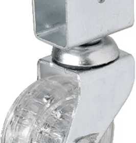 328 - 50x20 Mm Şeffaf Makaralı Kısa U Tablalı Teker 4 Adet