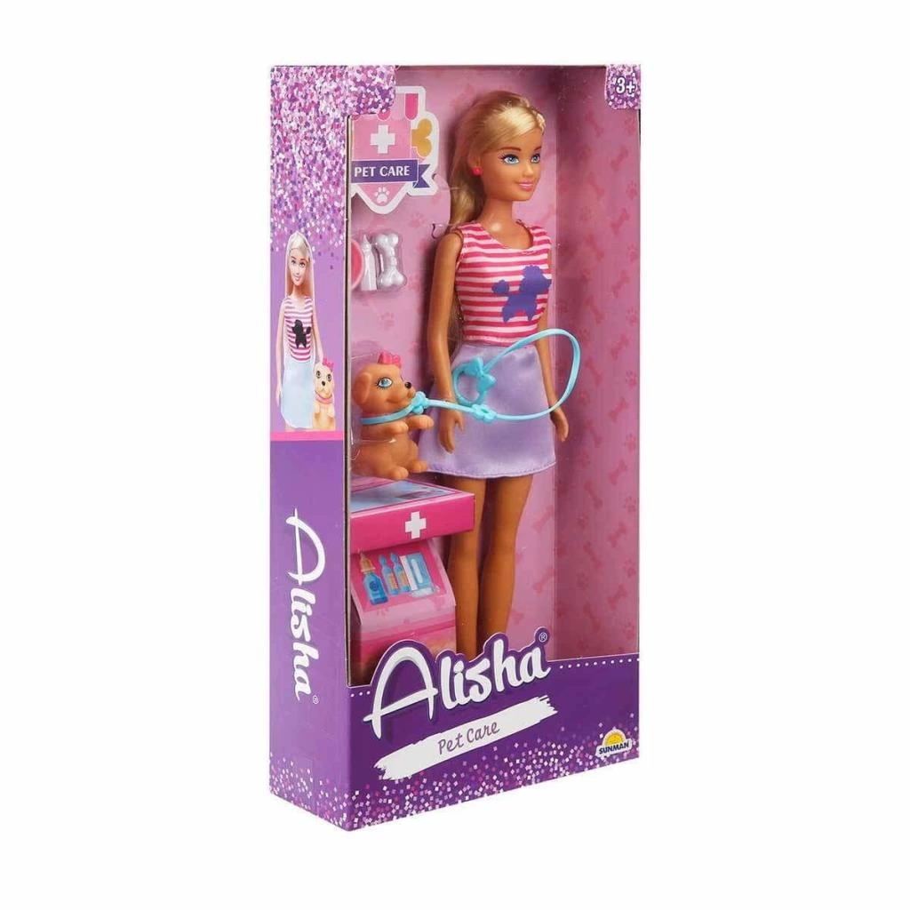 3384 SUN-RST-SIS-Minik Alisha Bebek Veteriner Aksesuarlı Set 29 cm 2A- Sunman - Görsel 4