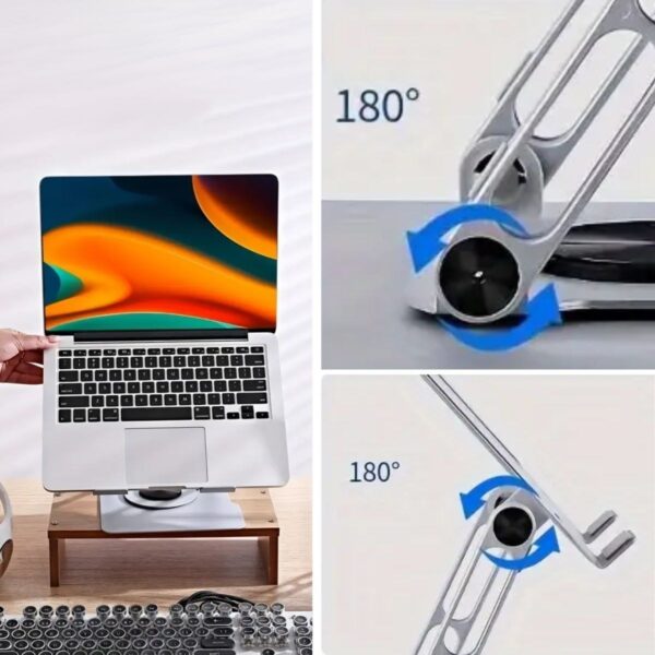 360 Derece Dönebilen Hava Aldıran Laptop Standı (K0) - Görsel 4