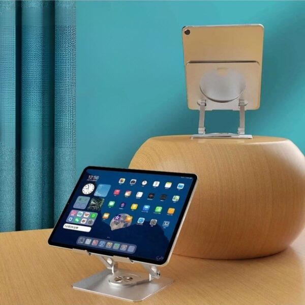 360 Derece Dönebilen Yükseltilmiş Masaüstü Ayarlanabilir  Metal Tablet Standı (K0)