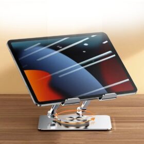 360 Derece Dönebilen Yükseltilmiş Masaüstü Ayarlanabilir  Metal Tablet Standı (K0)