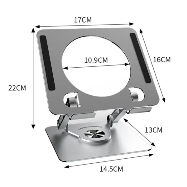 360 Derece Dönebilen Yükseltilmiş Masaüstü Ayarlanabilir  Metal Tablet Standı (K0) - Görsel 4