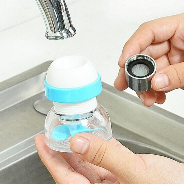 360 Derece Dönen Damlama Su Tasarruflu Musluk Başlığı seti Silikon Mutfak Lavabo Tıkacı Seti (K0) - Görsel 3
