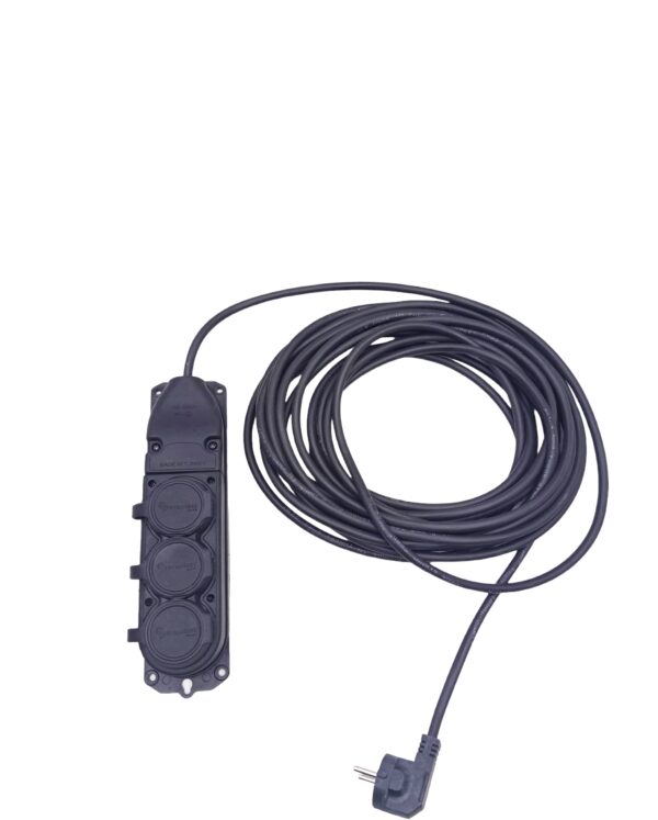 3LÜ 10 MT UZATMA KABLOSU ÇANTALI KAUÇUK PRİZ 3X1.5 CCA KABLO (K0)