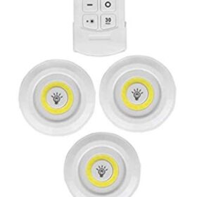 3lü Uzaktan Kumandalı Yapışkanlı Kablosuz Led Spot Lambalar (K0)