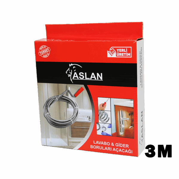 3MT X 6MM SUSTA SPRAL LAVABO - GİDER AÇAR (K0)