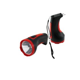3W TEK LED BOMBELİ GÖVDE FİŞ ŞARJLI EL FENERİ UZUN MESAFELİ (K0)