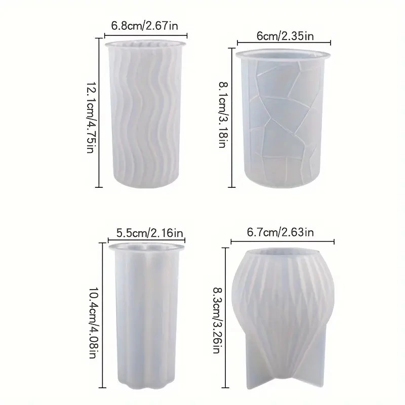 4 Adet Sütun ve Silindir Şekilleri Dekoratif Mum - 1 Adet Şamdan Mum Hediye Bakkal Mum - Görsel 2