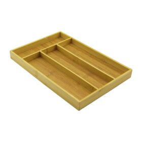 4 BÖLMELİ  AHŞAP BAMBU KAŞIKLIK  22.5 X 33.5CM (K0)