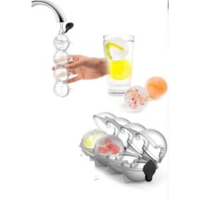 4 Bölmeli  Küre Buz Topu Kalıbı -  Yuvarlak Buz Topu (K0)