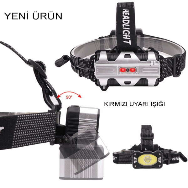 4 Modlu Sensörlü Şarjlı  Güçlü Kafa Lambası  Wt-248 - Görsel 2