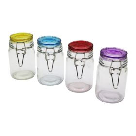 4 PARÇA METAL KİLİTLİ CAM KAVANOZ (K0)