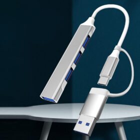 4 Port&amp;apos;lu Bağlantı İstasyonu Ultra İnce USB Bölücü TYPE-C tipi Çoklu Arayüz Adaptörü Multi Usb Çoklayıcı (K0)