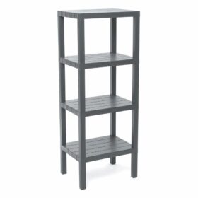 4 RAFLI GRİ MODÜLER ÜNİTE PLASTİK 38x29x100 cm (K0)