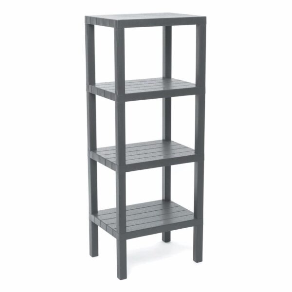 4 RAFLI GRİ MODÜLER ÜNİTE PLASTİK 38x29x100 cm (K0)