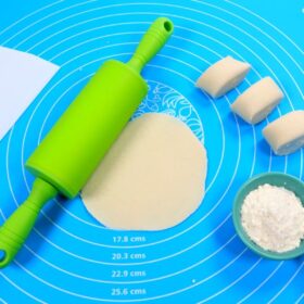 40*50 cm Silikon Ölçekli Kullanımı Kolay Hamur Açma Matı Ekmek Mantı Makarna Hamuru Yoğurma Matı (K0)