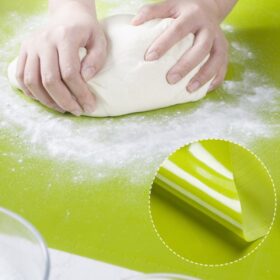 40*50 cm Silikon Ölçekli Kullanımı Kolay Hamur Açma Matı Ekmek Mantı Makarna Hamuru Yoğurma Matı (K0)
