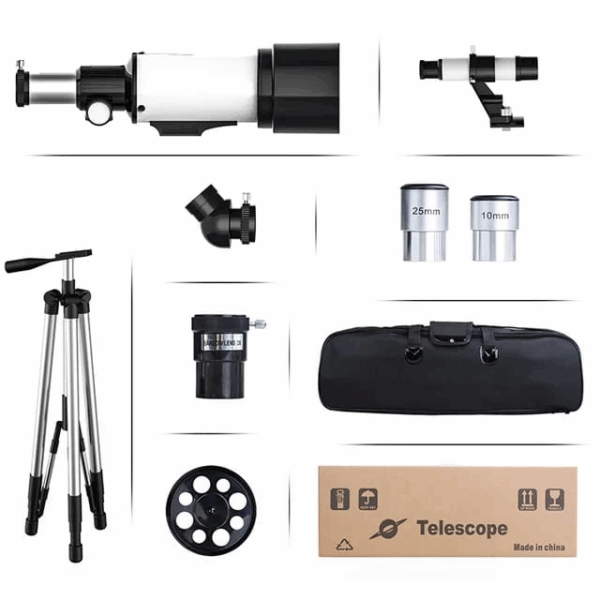 400x70mm Açıklıklı Refrakter Teleskoplar (15x150x), Telefon Adaptörlü Reflex - Görsel 4