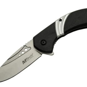 4214 Beyaz Kamp Çakı 20cm- Yarı Otomatik, Kemerlikli, Oluklu