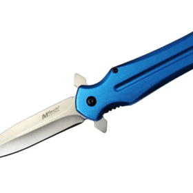 4224 Mavi Kamp Çakı 21cm- Yarı Otomatik, Kemerlikli