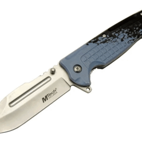 4281 Mavi Kamp Çakı 21cm - Yarı Otomatik, Kemerlikli, Oluklu