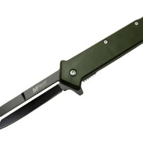 4351 Haki Bas - Çek Kamp Çakı 20cm- Otomatik, Kemerlikli