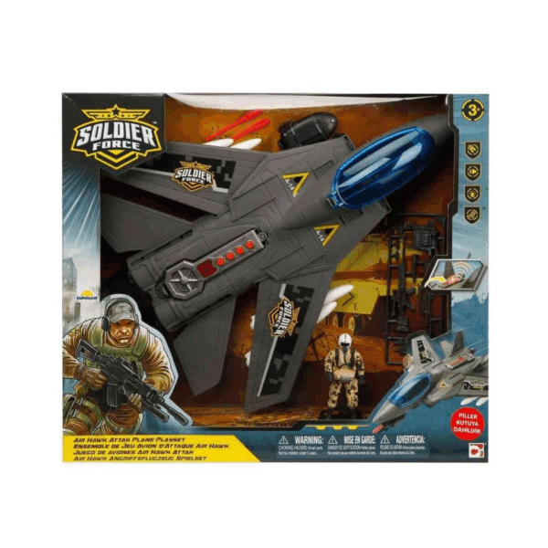 Çocuk 45054 Sesli ve Işıklı Soldier Force Air Hawk Attack Oyun Seti -Sunman