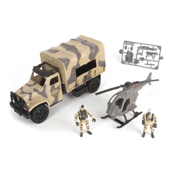 45054 Sesli ve Işıklı Soldier Force Askeri Kamyon Oyun Seti -Sunman - Görsel 2