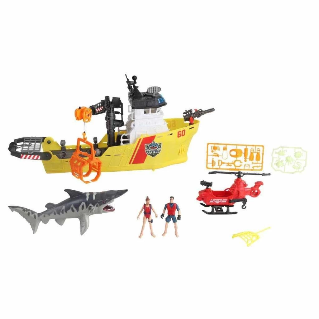 49206 Sesli ve Işıklı Wild Quest Köpek Balığı ve Gemi Oyun Seti - Görsel 3