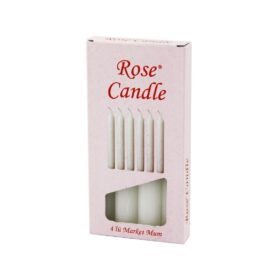 4PCS - KALIN   ÇAP=2CM - UZUNLUK=15CM     BEYAZ KLASİK  MARKET MUM (K0)
