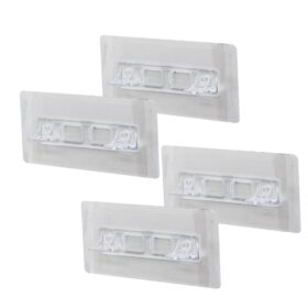 4PCS  RAF AYAK APARATI   ŞEFFAF PVC YAPIŞKANLI + VİDALANABİLİR   2X10CM (K0)