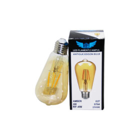 4W E27 LED FLAMENTLİ RUSTİK AMPUL ST64 2500K 340LM (K0)