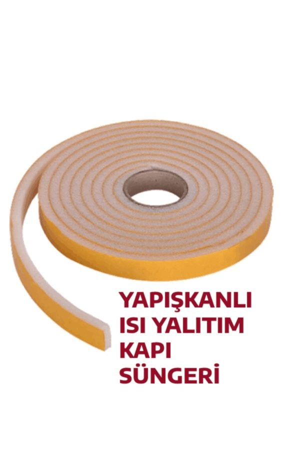 5 Adet 3 Metre Yapışkanlı Kapı Bandı Isı Yalıtım Süngeri - Görsel 2