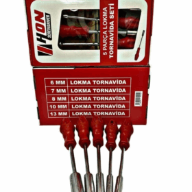 5 Adet Lokma Anahtar Tornavida 6/7/8/10/13/mm Metal Altıgen