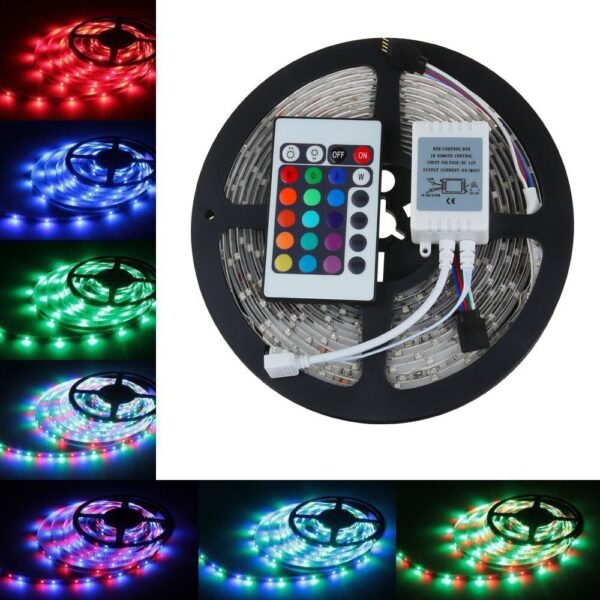 5 Metre Rgb Şerit Led Seti-İç ve Dış Mekan Silikonlu-Tak Çalıştır (K0) - Görsel 3