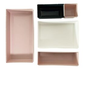 5 Parça Plastik Derin Çekmece İçi Modüler Düzenleyici  Organizer Tepsi Set (K0)