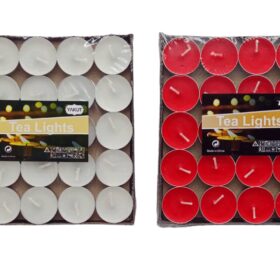 50 ADET  RENKLİ - BEYAZ TEA LİGHT MUM (K0)