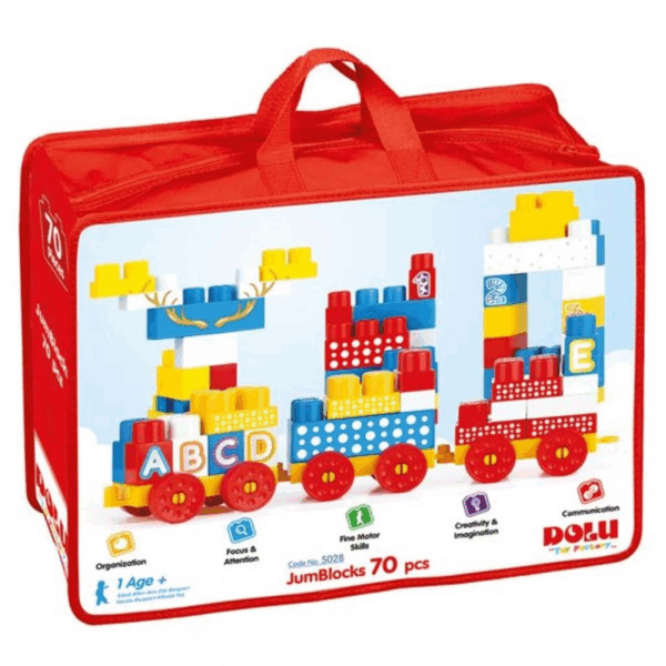 Çocuk 5028 Çantalı Mega Blok Seti 70 Parça -Dolu
