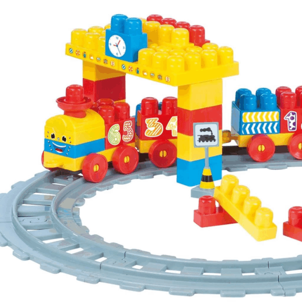 Çocuk 5081 Tren Yol Blok Seti 58 Parça -Dolu - Görsel 4
