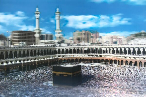 5D Elmas Boyama Ekstra Çözünürlüğe Sahip Kabe Resmi Mekke Tablosu 40x60 cm (K0)